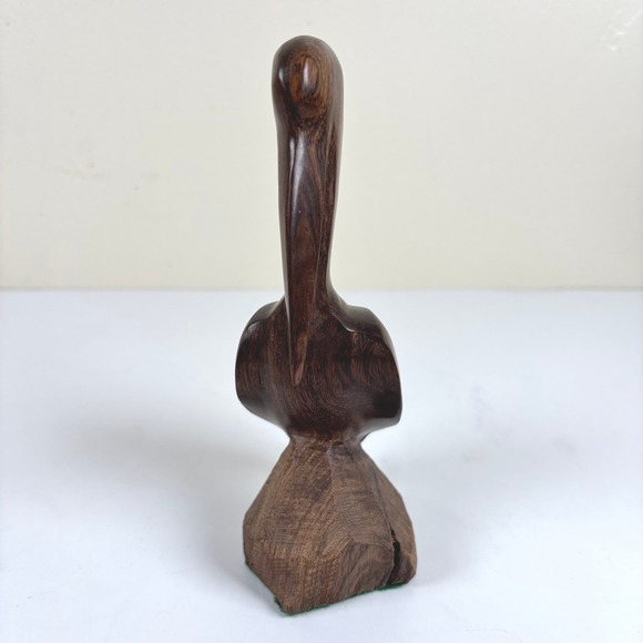 Vintage Hand Carved Ironwood Pelican Sculpture 6.5" Desert Hardwood Figurine MCM - Picture 2 of 11